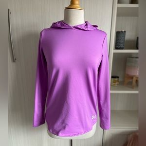 Under Armour purple authentic‎ hoodie youth size Large.